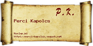 Perci Kapolcs névjegykártya